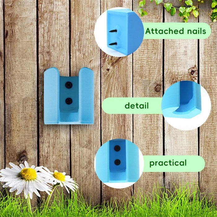 Outdoor Hose Holder Garden Wall Fence Mounted Water Pipe Fixing Plastic Bracket - 5