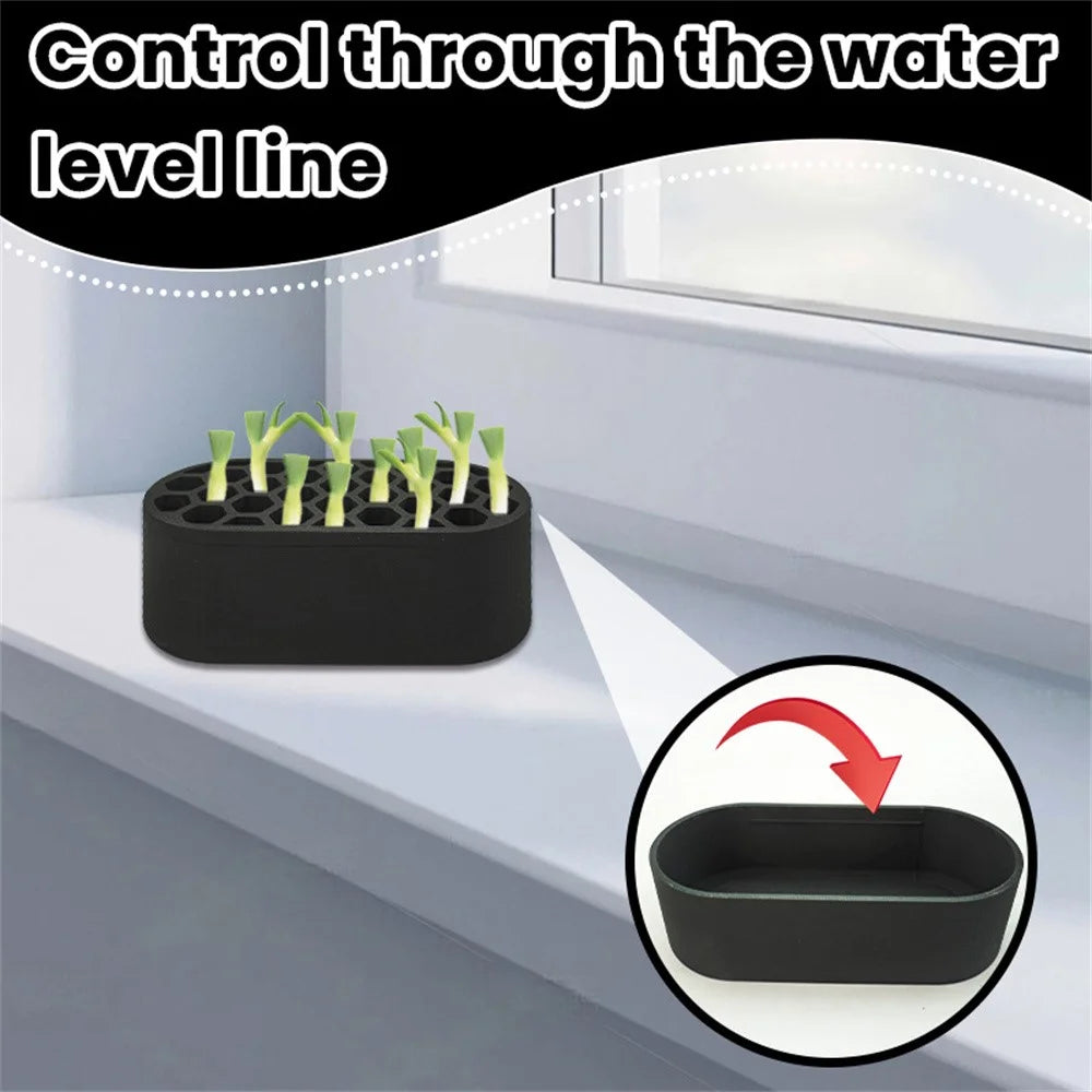 Scallion Regrowth Container Green Onion Balcony Planter Plastic Reusable Seeds Planting Tool - 3