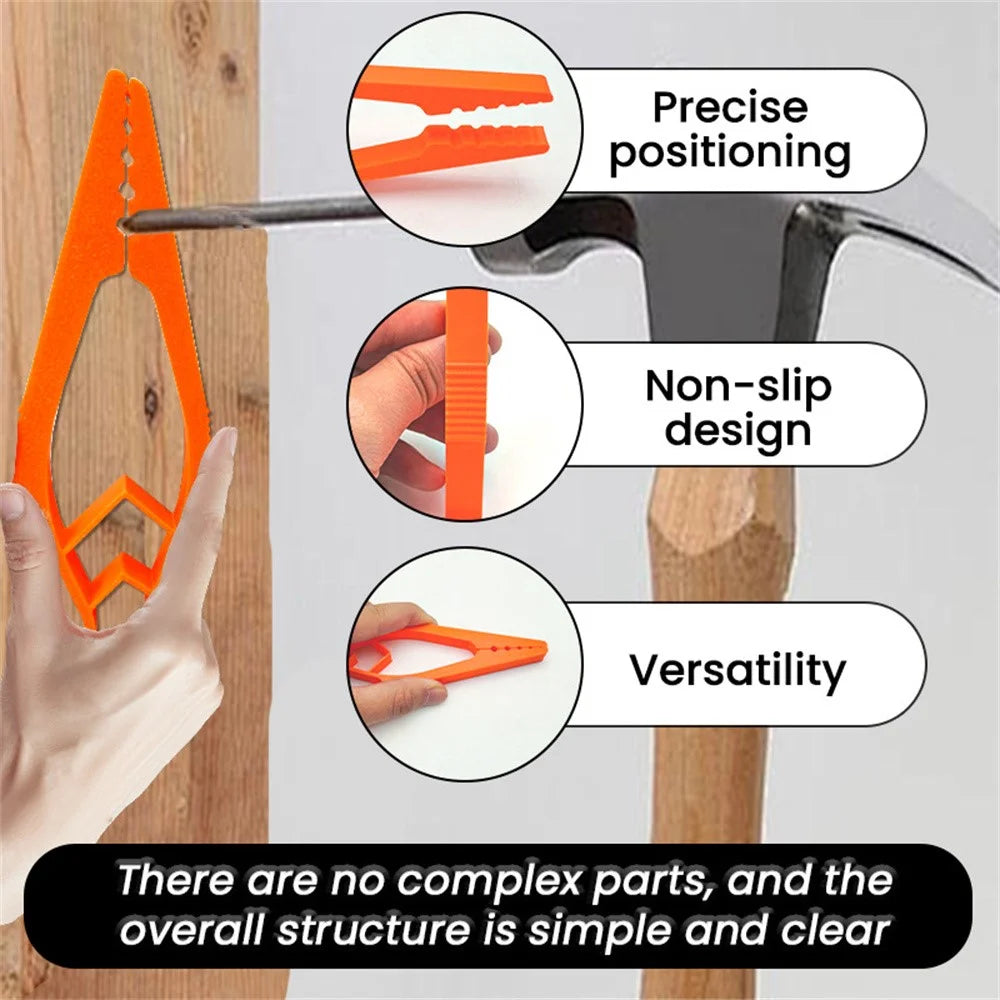 Plastic Nail Holder Guide for Hammer Precision Positioning Nail Fixing Tool DIY Woodworking Aid - 6