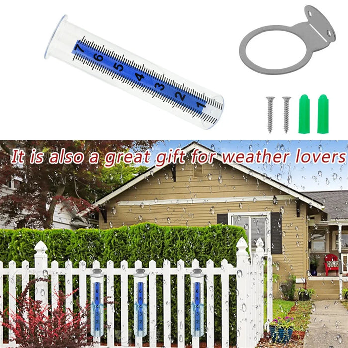7 Inch Outdoor Rain Gauge Plastic Rainfall Measurement Tool for Garden Balcony Weather Monitoring - 3