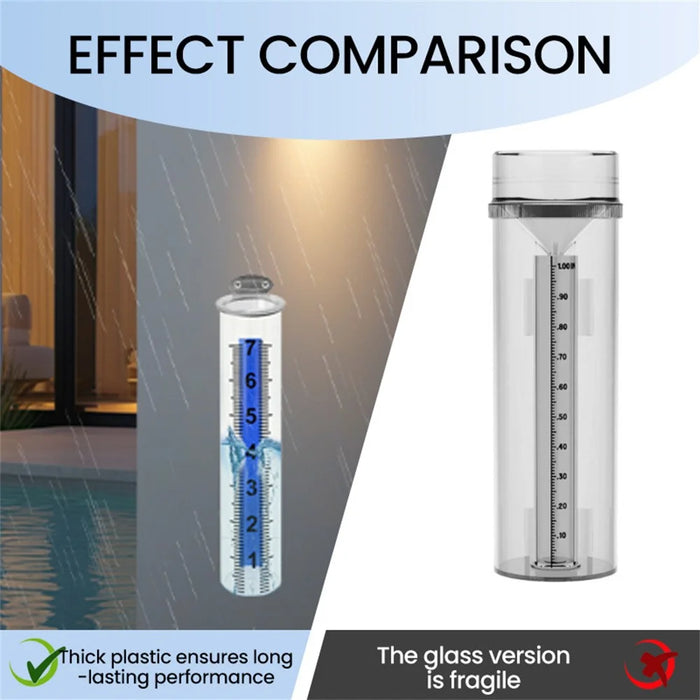 7 Inch Outdoor Rain Gauge Plastic Rainfall Measurement Tool for Garden Balcony Weather Monitoring - 4