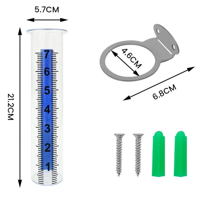7 Inch Outdoor Rain Gauge Plastic Rainfall Measurement Tool for Garden Balcony Weather Monitoring - 6