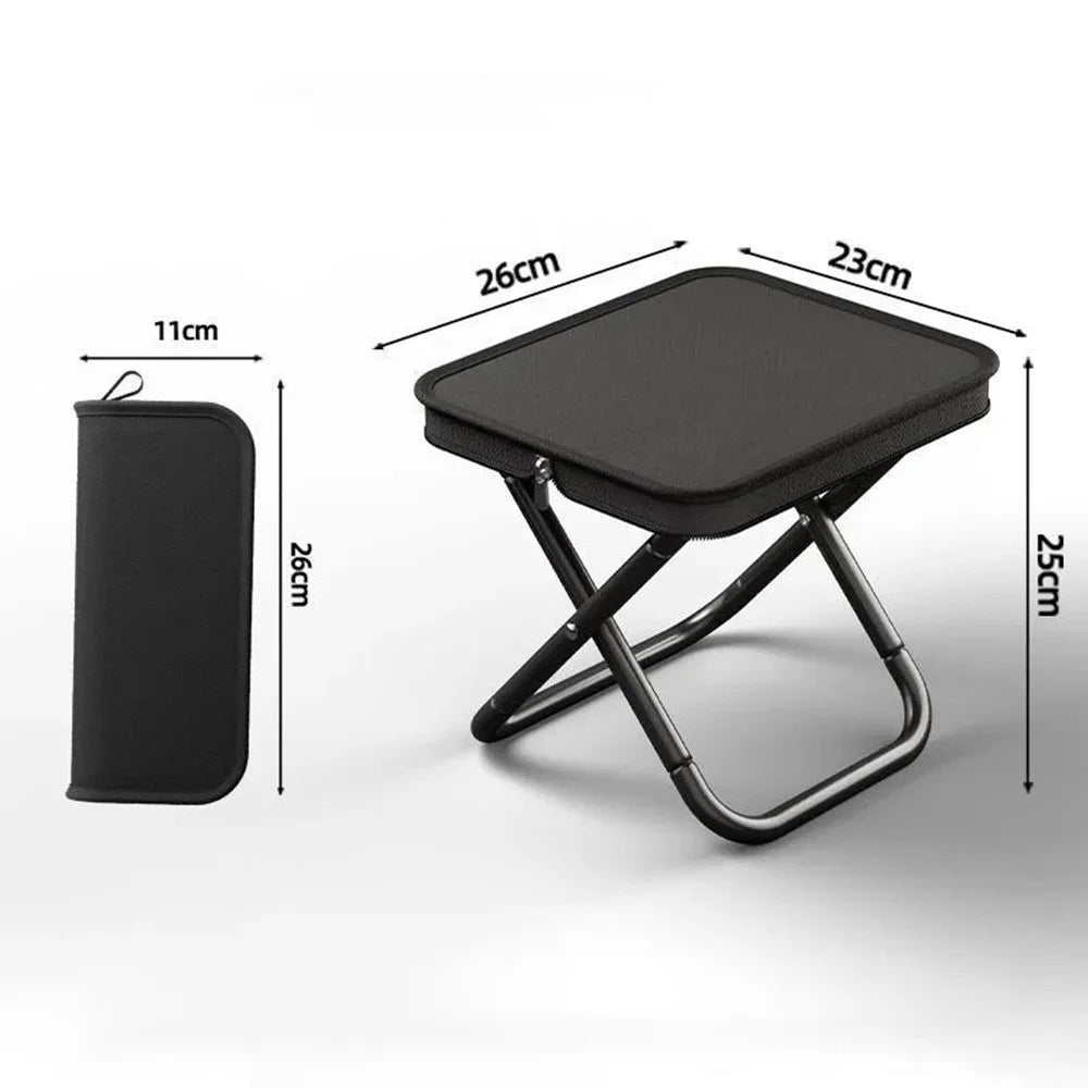 Portable Folding Stool Travel Fishing Camping Ultralight Clutch Bag Style Outdoor Seat - 3