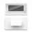 Bathroom Waterproof Phone Holder Wall Mounted Shower Phone Stand Storage Organizer for 6.8 Inch Devices - White - 1