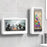 Bathroom Waterproof Phone Holder Wall Mounted Shower Phone Stand Storage Organizer for 6.8 Inch Devices - White - 3