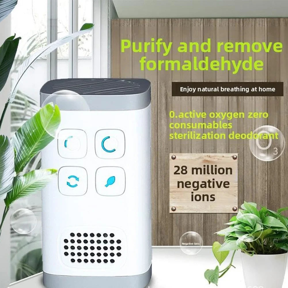 Household Negative Ion Air Purifier Ozone Sterilizer for Formaldehyde Smoke Odor Removal, EU Plug - 3