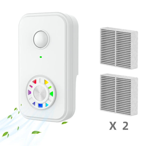 Air Purifier with 2 HEPA Filter Quiet Operation Negative Ion Generator for Odor Smoke Removal - White / EU Plug - 1