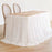 14ft Rectangle Table Skirt Polyester Ruffle Tulle Table Skirt for Wedding Bridal Birthday (75x426cm) - White - 1