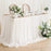 14ft Rectangle Table Skirt Polyester Ruffle Tulle Table Skirt for Wedding Bridal Birthday (75x426cm) - White - 2