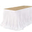 9ft Rectangle Table Skirt Polyester Ruffle Tulle Table Skirt for Wedding Bridal Birthday (75x275cm) - White - 4
