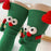 Christmas Socks Funny Cartoon Design Comfortable Breathable Holiday Mid-Calf Socks for Couples - Green - 4