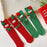Christmas Socks Funny Cartoon Design Comfortable Breathable Holiday Mid-Calf Socks for Couples - Green - 6