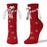 3D Eyes Snowflake Pattern Christmas Socks Magnetic Hand in Hand Mid Calf Socks for Holiday - Red - 1