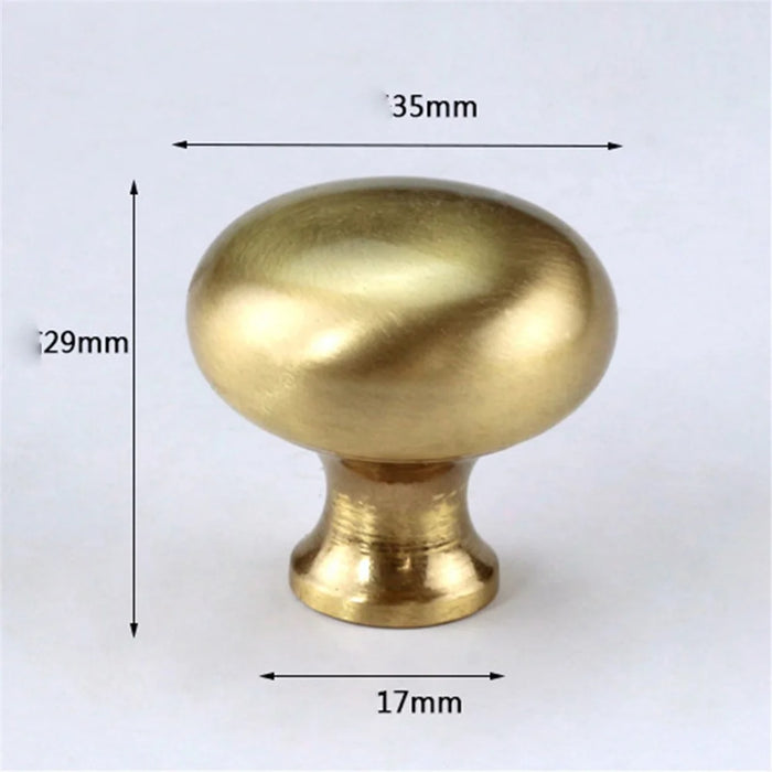 T2614 Nordic Round Ball Solid Brass Cabinet Knob Single Hole Cupboard Pull Handle - 6