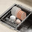 Kitchen Sink Drainer Basket Stainless Steel 34.5-45.5cm Adjustable Dish Drying Rack Organizer - 2