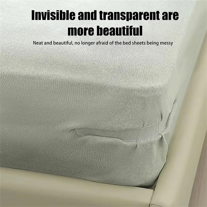 4Pcs Bed Sheet Fasteners Multi-Function Large Sheet Holder Clips Anti-Slip Secure Grip - Grey - 5