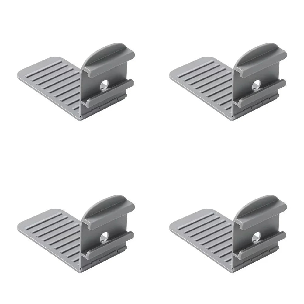 4Pcs Bed Sheet Fasteners Adjustable Clip Holders Anti Slip Gripper Straps for Mattress Covers - Grey - 1