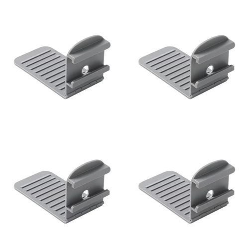 4Pcs Bed Sheet Fasteners Adjustable Clip Holders Anti Slip Gripper Straps for Mattress Covers - Grey - 1