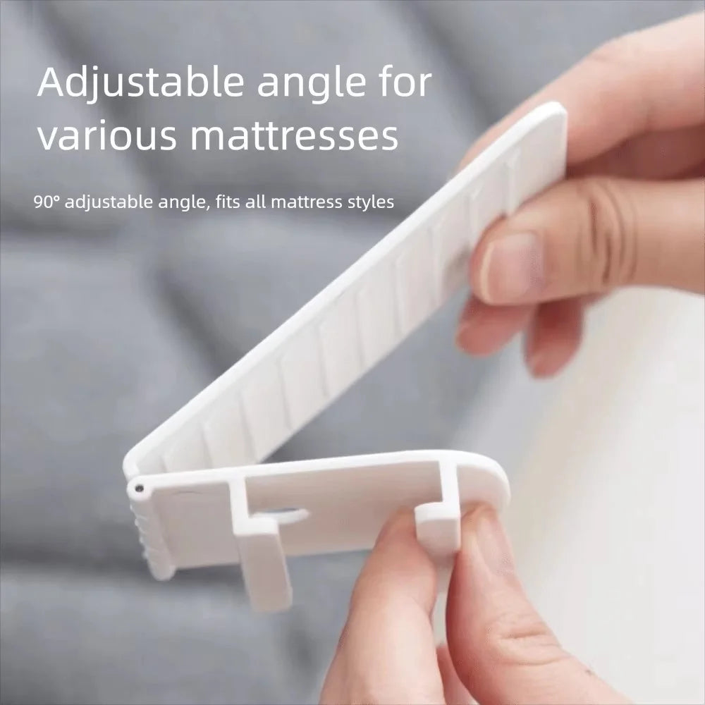 4Pcs Bed Sheet Fasteners Adjustable Clip Holders Anti Slip Gripper Straps for Mattress Covers - Grey - 6