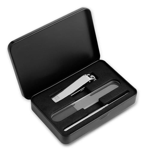 XIAOMIYOUPIN HUOHOU 4Pcs Manicure Set Stainless Steel Nail Clippers Pedicure Kit with Nail File, Earpick, Storage Box Nail Care Tools (Chinese Version) - 1