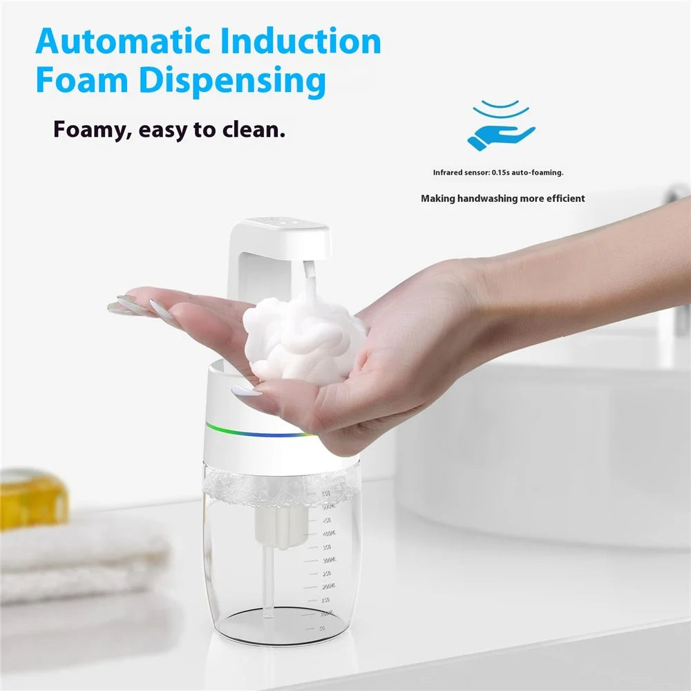550ml Automatic Soap Dispenser Infrared Sensor Foam Dispenser with Lighting Effect for Home / Office - Foam Version - 2