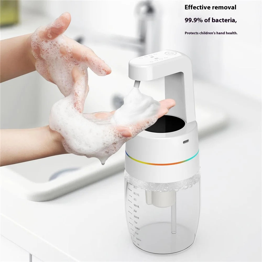 550ml Automatic Soap Dispenser Infrared Sensor Foam Dispenser with Lighting Effect for Home / Office - Foam Version - 4