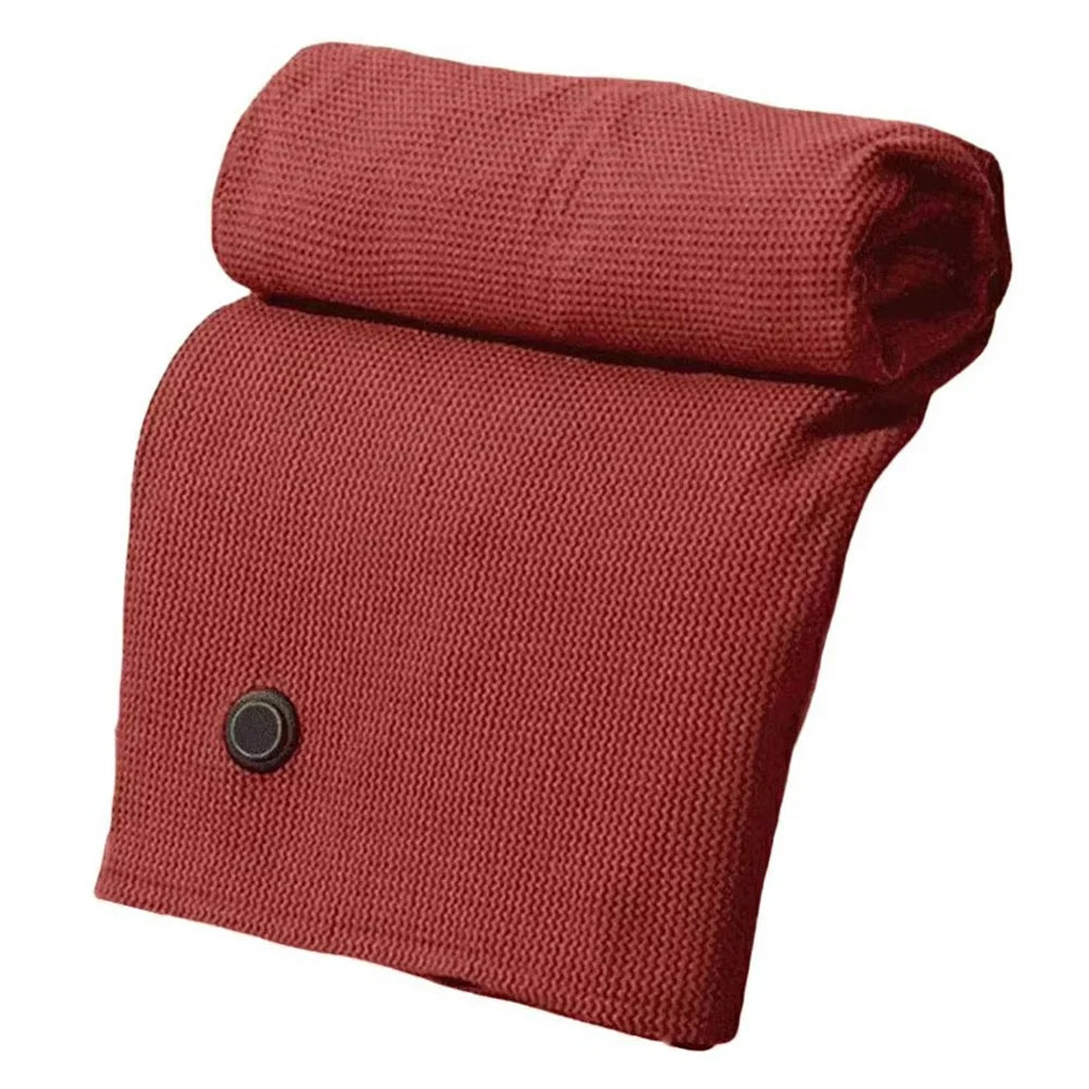 150 x 80cm USB Heated Zipper Poncho for Single Person Heating Shawl Home Office Nap Electirc Warming Blanket - Red - 1