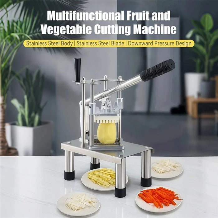 Commercial Vegetable Chopper with 3 Blades Stainless Steel French Fry Cutter for Kitchen Restaurant (BPA Free, No FDA) - 4