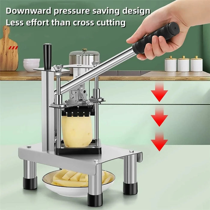 Commercial Vegetable Chopper with 3 Blades Stainless Steel French Fry Cutter for Kitchen Restaurant (BPA Free, No FDA) - 5