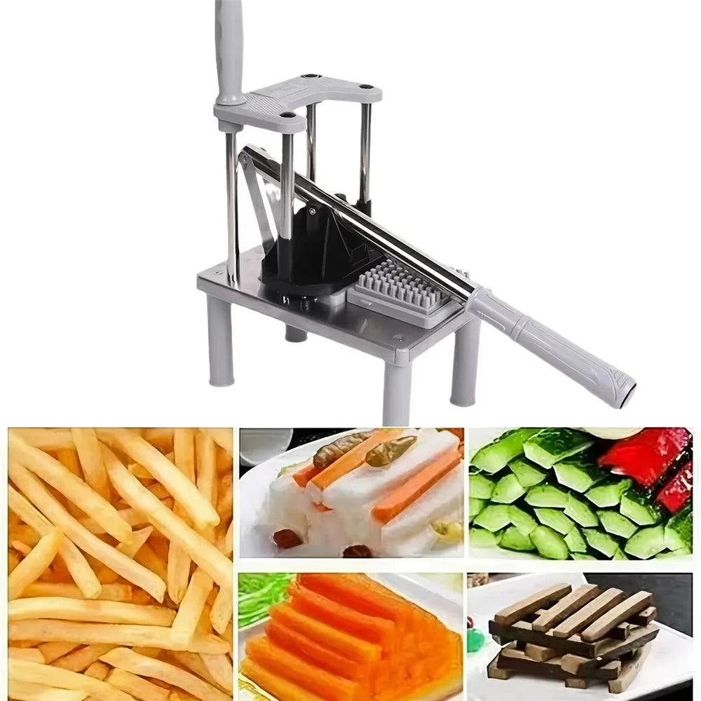 Heavy Duty French Fries Cutter with Press Handle Commercial Vegetable Fruit Slicer Dicer (BPA Free, No FDA) - 4