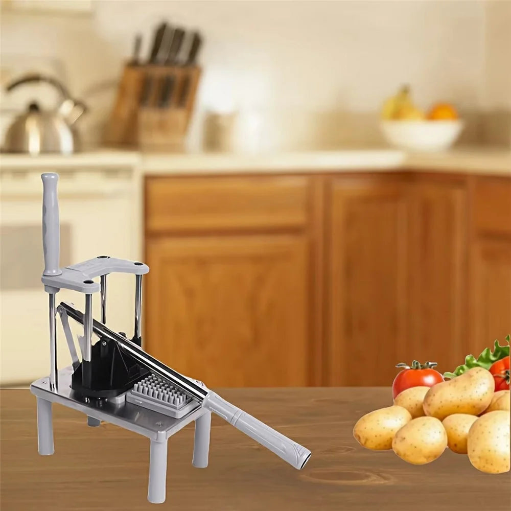 Heavy Duty French Fries Cutter with Press Handle Commercial Vegetable Fruit Slicer Dicer (BPA Free, No FDA) - 6