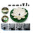 Solar Powered Floating Fountain For Outdoor Water Features Garden Pond Decorative Lotus Leaf Flower Design - White - 2