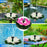 Solar Powered Floating Fountain For Outdoor Water Features Garden Pond Decorative Lotus Leaf Flower Design - White - 6