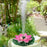 Solar Powered Floating Fountain For Outdoor Water Features Garden Pond Decorative Lotus Leaf Flower Design - White - 7