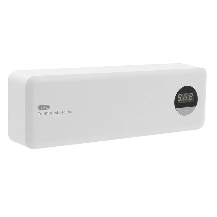 Toothbrush Sanitizer UV Sterilizer Wall Mounted Toothbrush Storage Holder Auto Sensor Digital Display for Home - 1