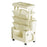 Multi-Tier Rolling Storage Cart Plastic Bookcase Mobile Sundries Organizer Shelf with Wheels - Khaki - 1