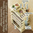 Multi-Tier Rolling Storage Cart Plastic Bookcase Mobile Sundries Organizer Shelf with Wheels - Khaki - 2