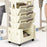 Multi-Tier Rolling Storage Cart Plastic Bookcase Mobile Sundries Organizer Shelf with Wheels - Khaki - 6
