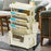Multi-Tier Rolling Storage Cart Plastic Bookcase Mobile Sundries Organizer Shelf with Wheels - Khaki - 7