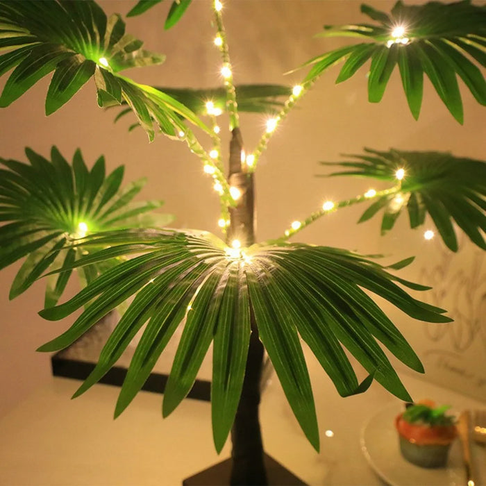 60cm Glowing Tropical Palm Tree Warm White 35-LED Ambient Lamp Holiday Party Desktop Decor - 4