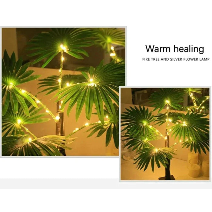 60cm Glowing Tropical Palm Tree Warm White 35-LED Ambient Lamp Holiday Party Desktop Decor - 6