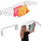 60cm Retractable Wall Mounted Clothes Drying Rack for Balcony Laundry Room Space Saving Folding Towel Hanger - 2