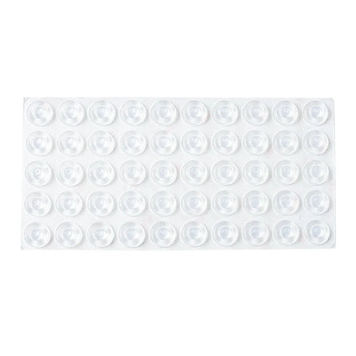 50Pcs 13*5.5mm Self Adhesive Silicone Furniture Anti-collision Round Pads Cabinet Door Bumpers Furniture Protective Damper Dots - 1