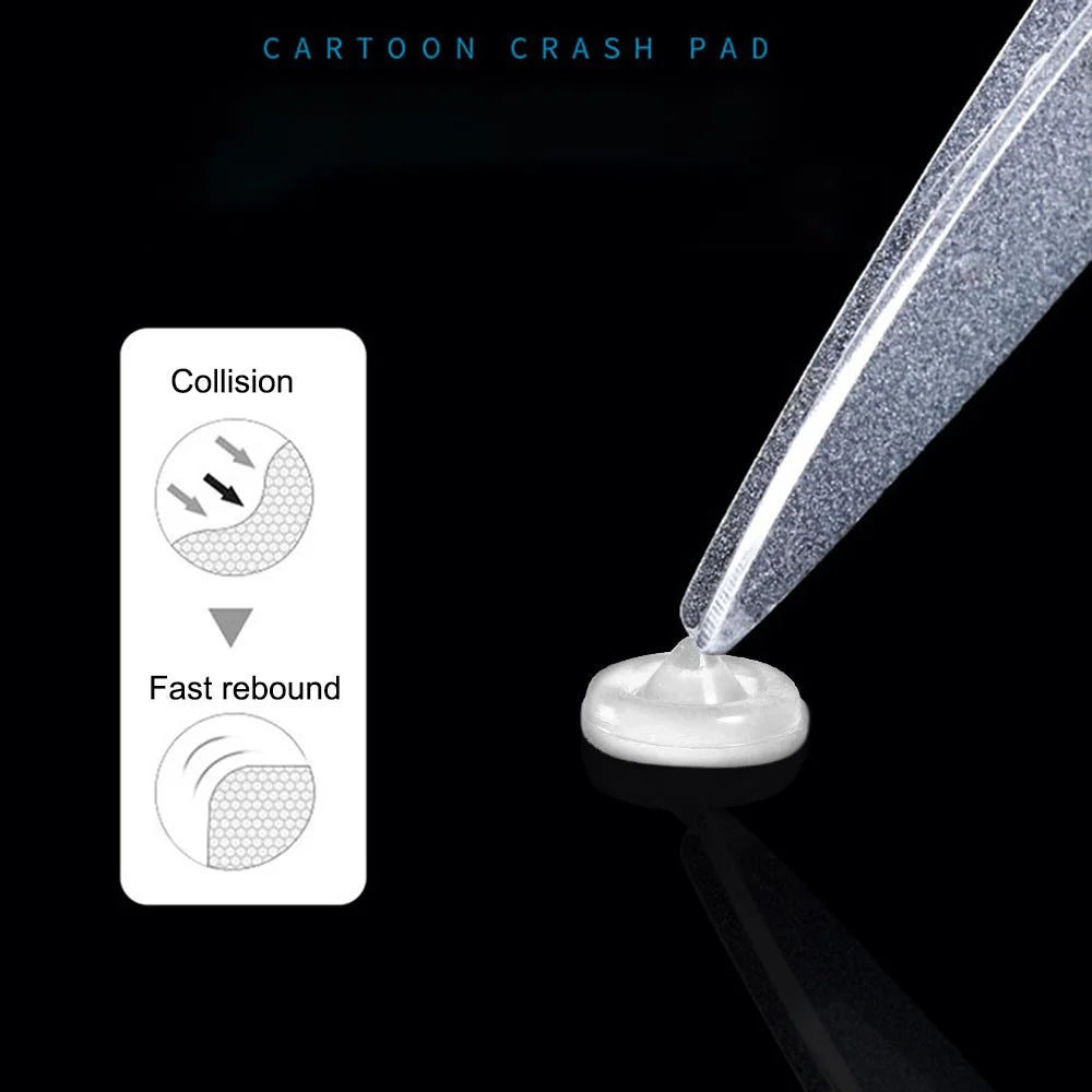 50Pcs 13*5.5mm Self Adhesive Silicone Furniture Anti-collision Round Pads Cabinet Door Bumpers Furniture Protective Damper Dots - 5