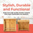 Bamboo Wood 12 Compartment Spice Rack Organizer For Kitchen Multi-Tier Storage Shelf With Jars - 4