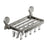 Folding Suction Cup Sock Drying Rack with 18 Clips Laundry Hanger for Socks / Underwear / Towels - Grey - 1
