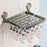 Folding Suction Cup Sock Drying Rack with 18 Clips Laundry Hanger for Socks / Underwear / Towels - Grey - 5