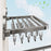 Folding Suction Cup Sock Drying Rack with 18 Clips Laundry Hanger for Socks / Underwear / Towels - Grey - 6