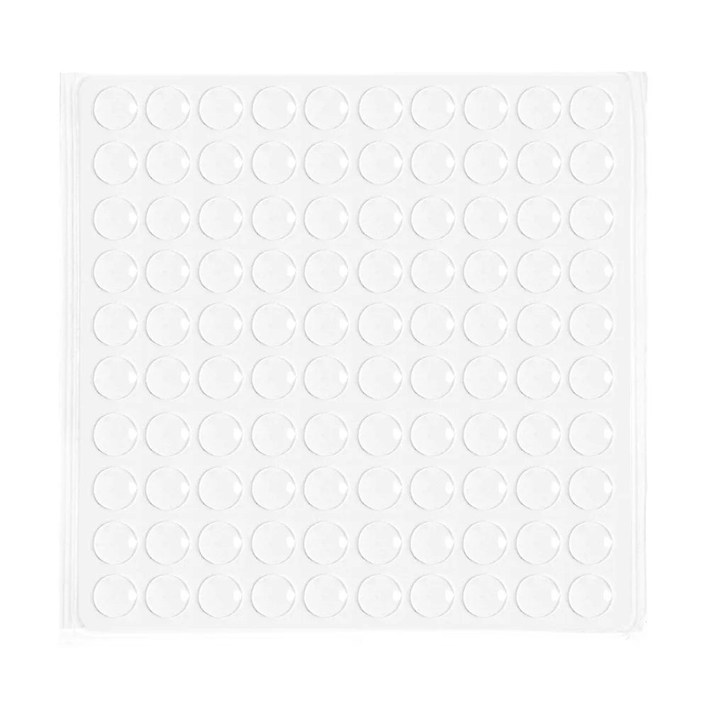 100Pcs 8*1.5mm Self Adhesive Clear Silicone Furniture Anti-collision Round Pads Shock Absorption Cabinet Door Bumpers Furniture Damper Dots - 1
