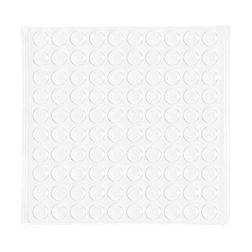 100Pcs 8*1.5mm Self Adhesive Clear Silicone Furniture Anti-collision Round Pads Shock Absorption Cabinet Door Bumpers Furniture Damper Dots - 1